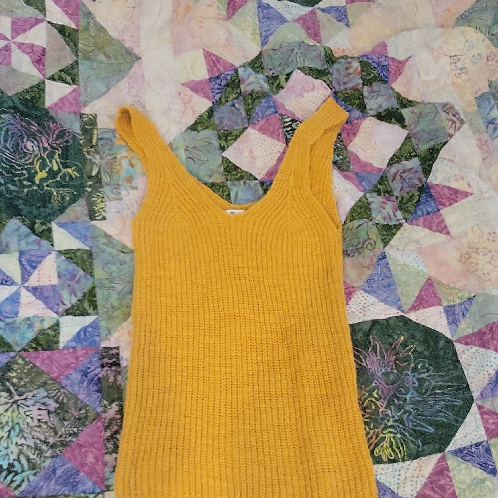 Madewell Mustard Knit Tank Top